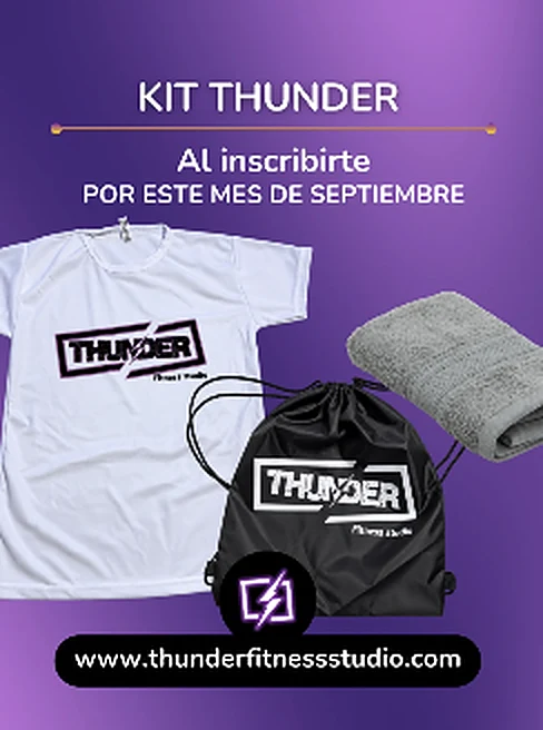 Kit Thunder: camiseta, toalla y bolso